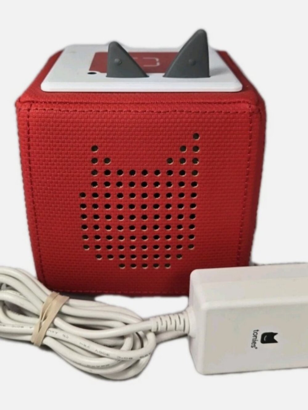 Tonies Box Kids Red Interactive Audio Toy Songs Learning w/ Charger TESTED WORKS